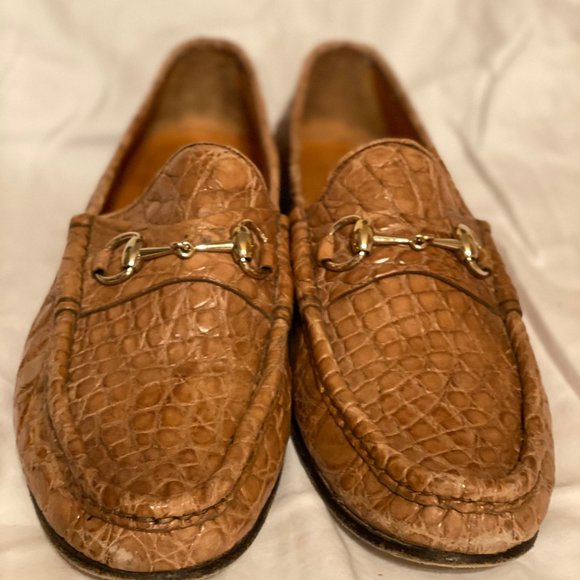 cognac gucci loafers